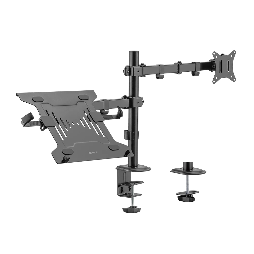 Soporte Para Monitor Y Laptop Acteck Enforce Zone Sm480 10""-32" Max. 9Kg Articulado Negro Ac-939652
