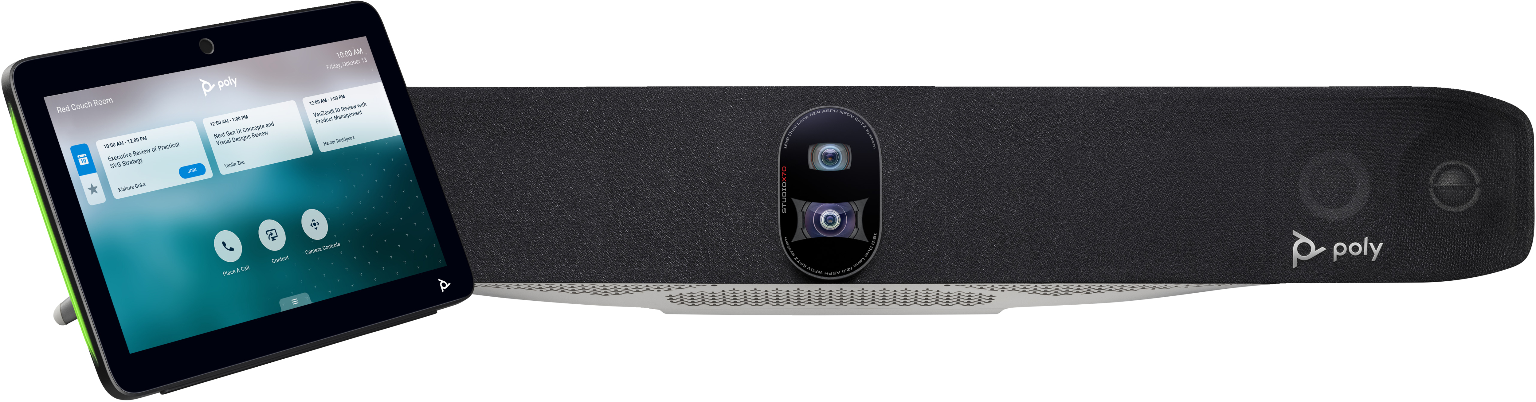 Barra De Video All-In-One Poly Studio X70 Para Videoconferencias Con Control Tc10 8L534Aa
