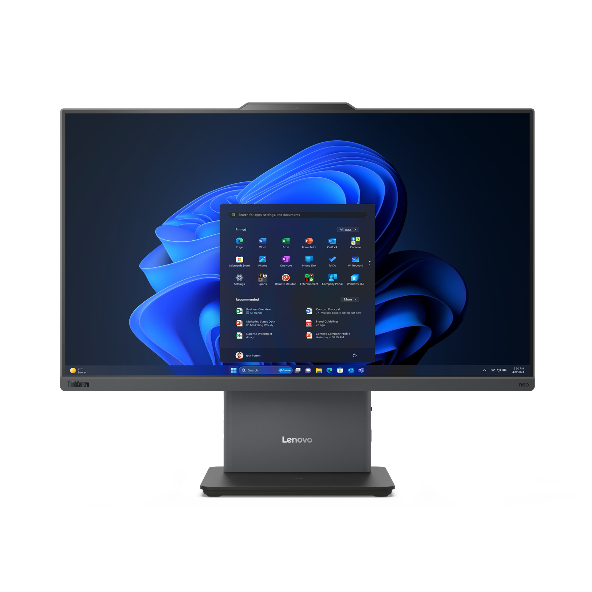 Computadora Aio Lenovo Thinkcentre Neo 50A 23.8" Intel Core I7 32Gb 1Tb Ssd Win 11 Pro 12Sd002Gls