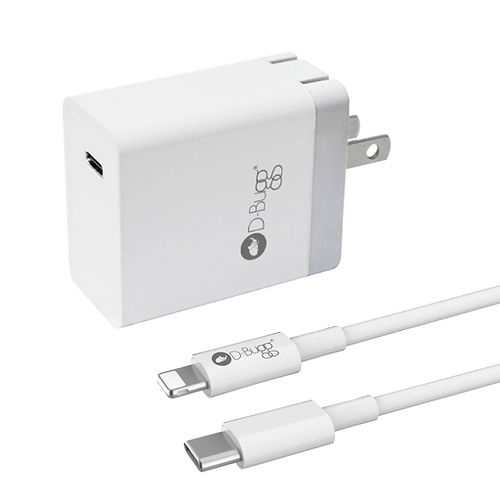 Cargador De Pared D-Bugg T43 Universal Carga Rápida 30W 1X Usb-C Blanco