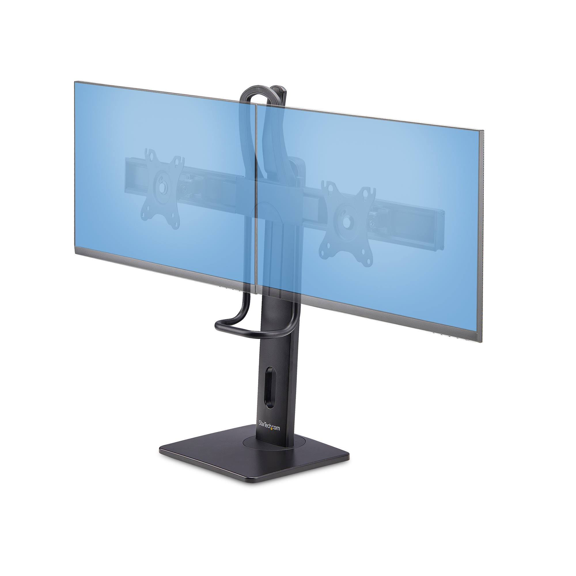 Soporte Startech.Com Para Dos Monitores Ajustable De 27" Máximo 12Kg Negro 2Mc1S-Monitor-Stand