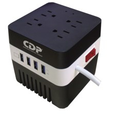 Regulador Cdp Ru-Avr604 600Va 4 Contactos, 4 Usb De Recarga