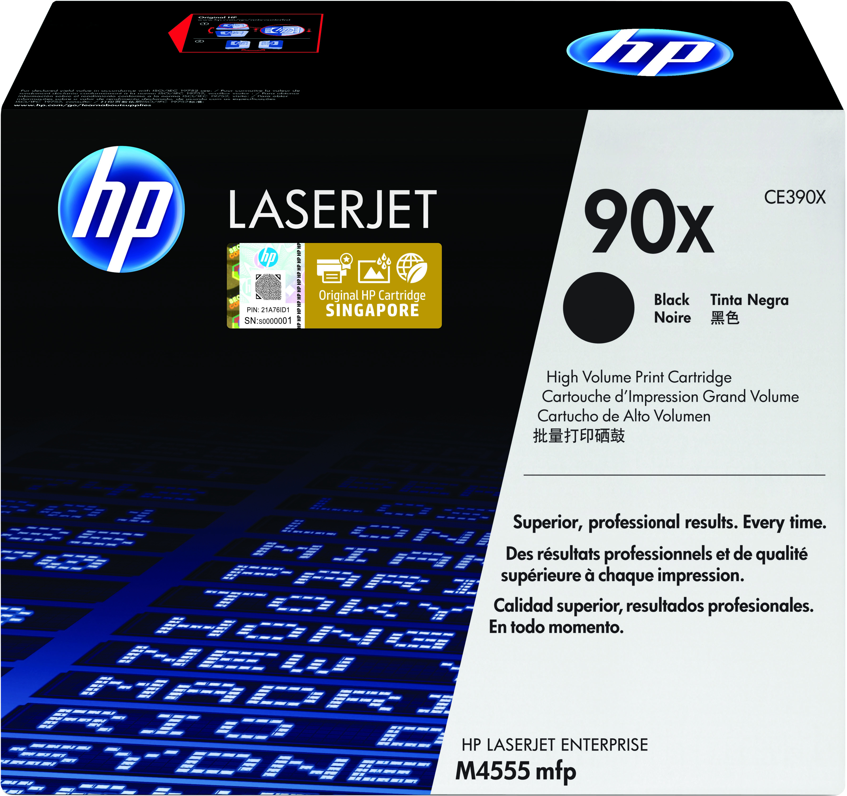 Toner Hp 90X Negro Para Laserjet M4555Mfp Ce390X