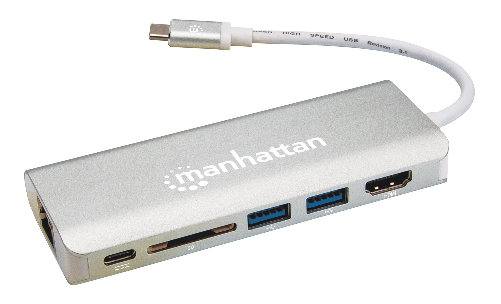 Estacion Docking Usb Tipo-C Manhattan  6 En 1 (152075)