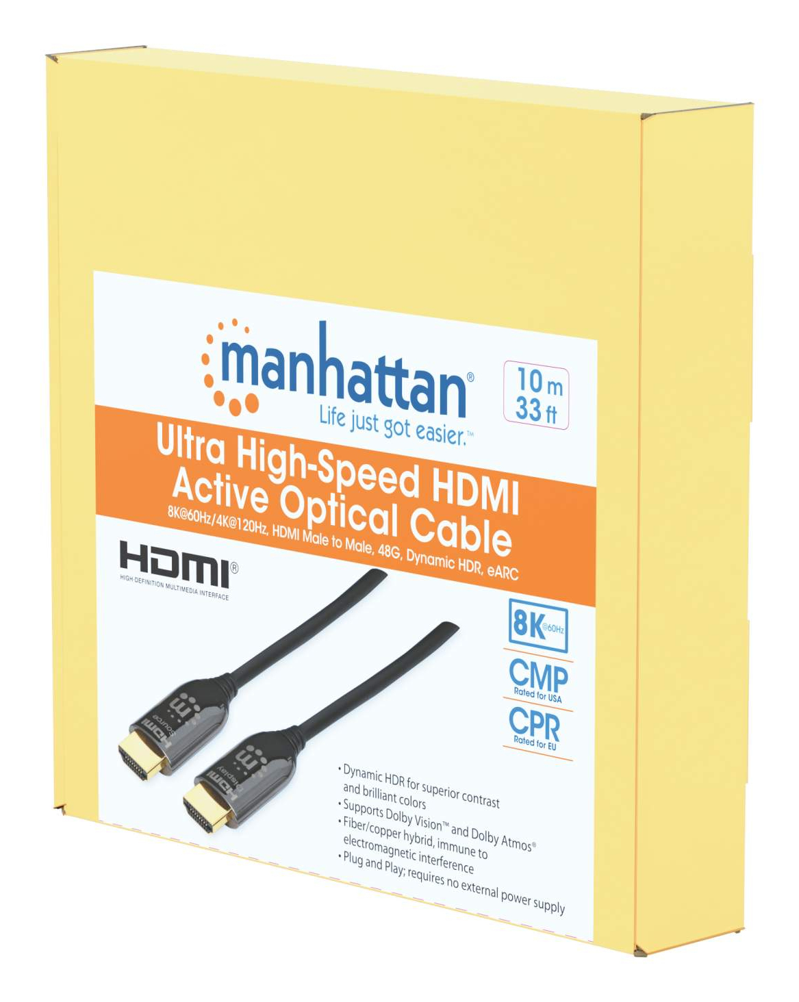 Cable Hdmi Manhattan 356152 8K 10M Negro