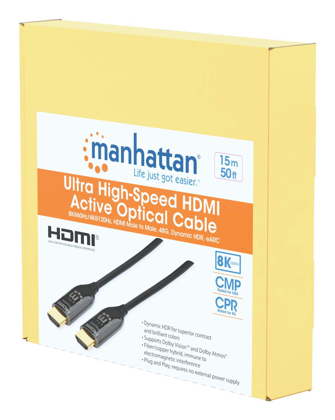 Cable Hdmi Manhattan 356176 8K 15M Negro