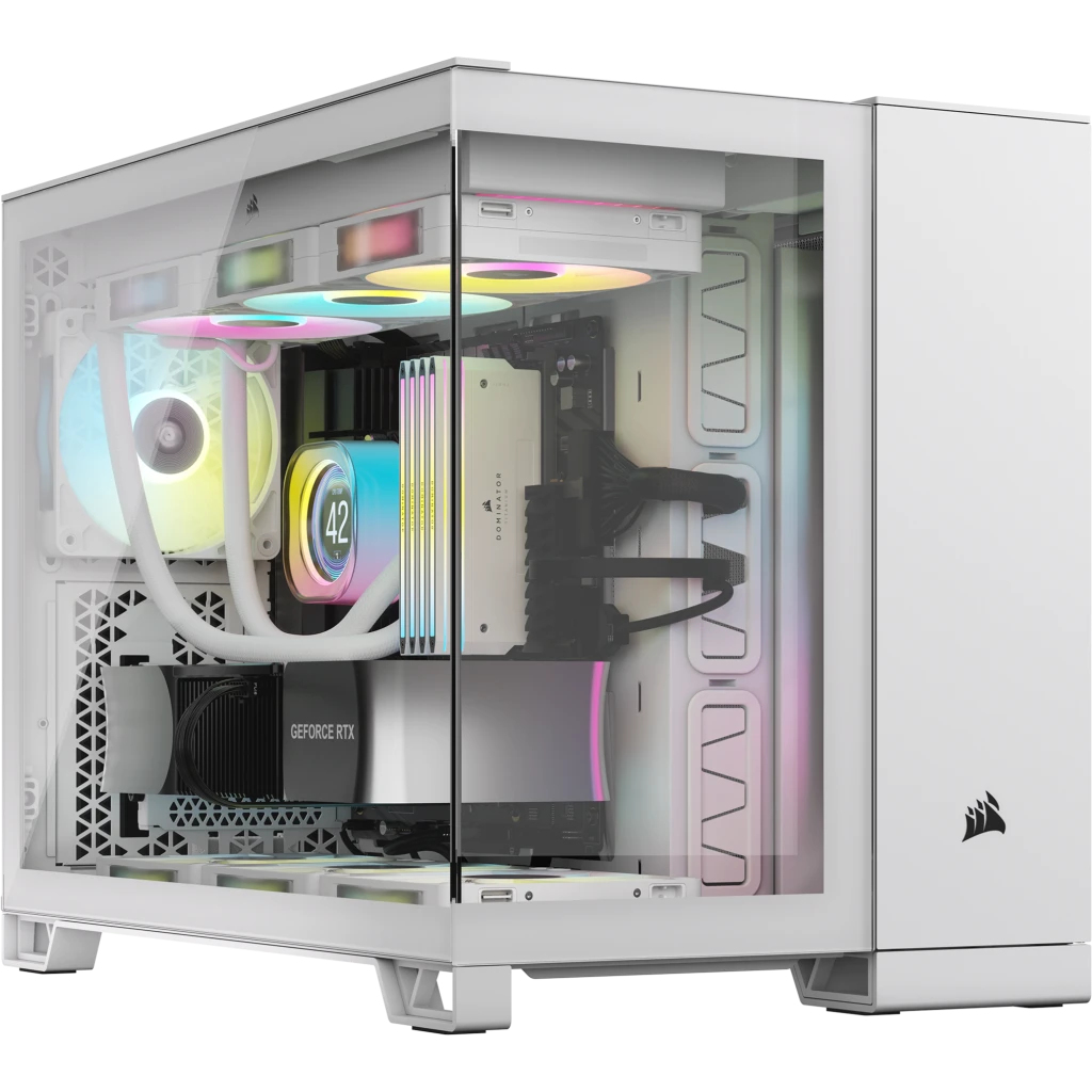 Gabinete Gamer Corsair 2500X Midi-Tower Micro-Atx Panel Lateral Blanco Cc-9011266-Ww