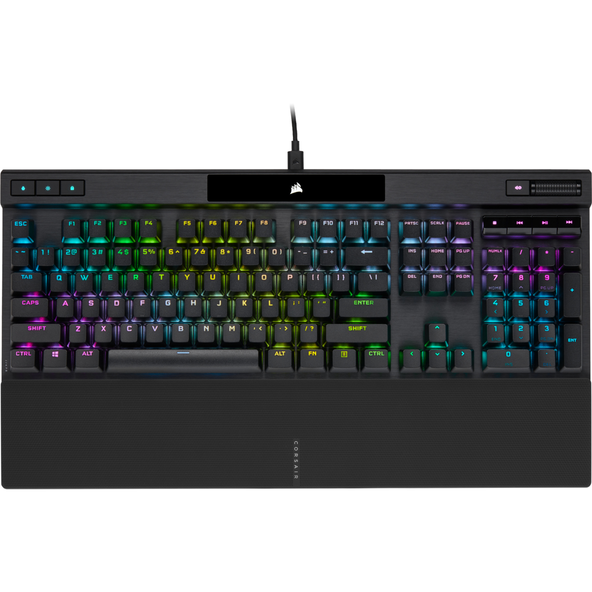 Teclado Mécanico Gamer Corsair K70 Rgb Pro Switches Mx Red Inglés Alámbrico Negro Ch-9109410-Na
