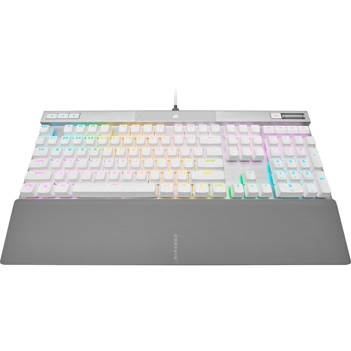 Teclado Mécanico Gamer Corsair K70 Rgb Pro Switches Opx Inglés Alámbrico Blanco Ch-910951A-Na