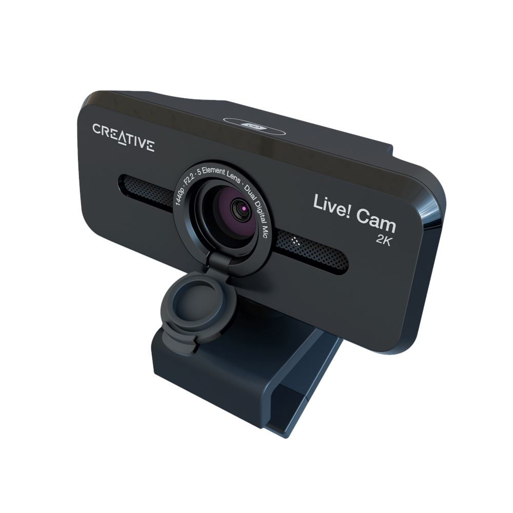 Cámara Web Creative Webcam 2K Qhd 4X Zoom Digital Con Microfono Usb 2.0 Negro 73Vf090000000