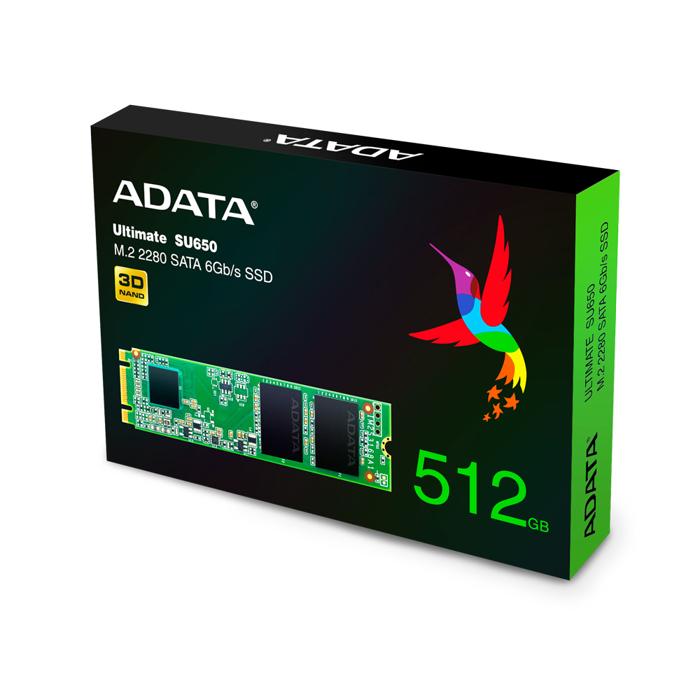 Ssd Adata Ultimate Su650 512Gb M.2 Sata Iii Escritura 510Mb/S Lectura 550Mb/S Asu650Ns38-512Gt-C