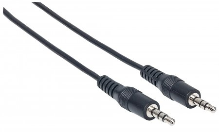 Cable Audio Manhattan Auxiliar 5Mts 3.5Mm Negro 354585