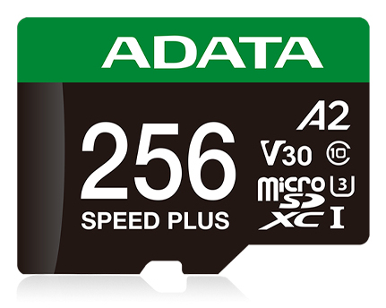 Memoria Micro Sd Adata Speed Plus 256Gb Lectura 180 Mb/S Class 10 Ud256Gui3V30A2Sp-Ra1