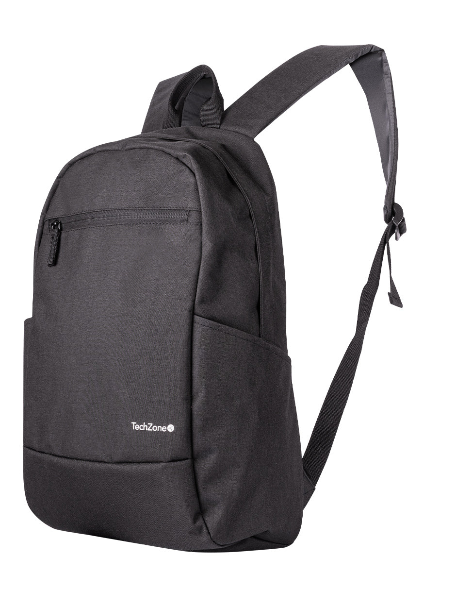 Mochila Techzone De Poliéster City Urbano Para Laptop Hasta 15.6" Negro Tzlbp15