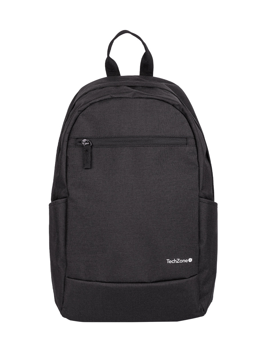 Mochila Techzone De Poliéster City Urbano Para Laptop Hasta 15.6" Negro Tzlbp15