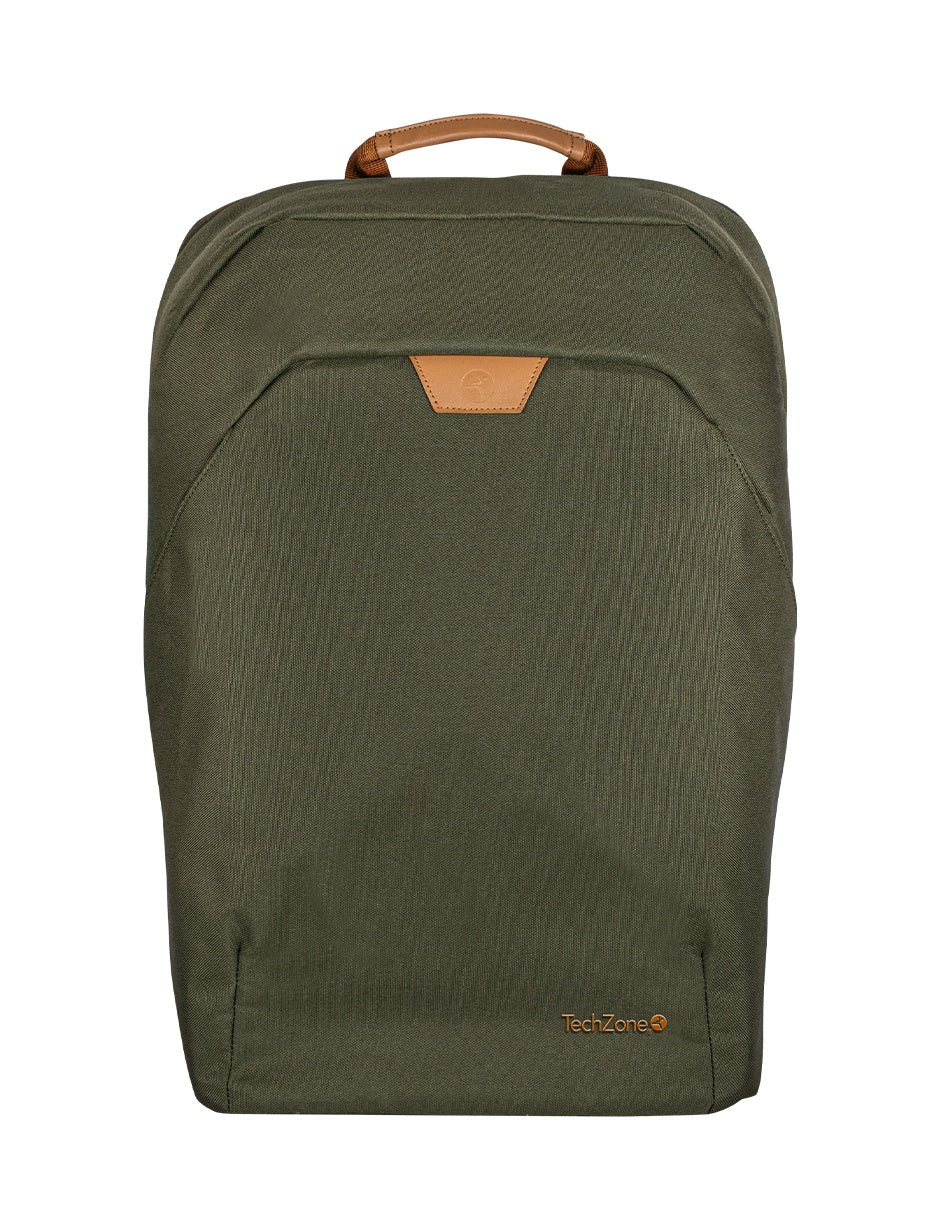 Mochila Techzone Echo Hero De Polietileno Rpet Para Laptop Hasta 15.6" Verde Tzlbp56W-V