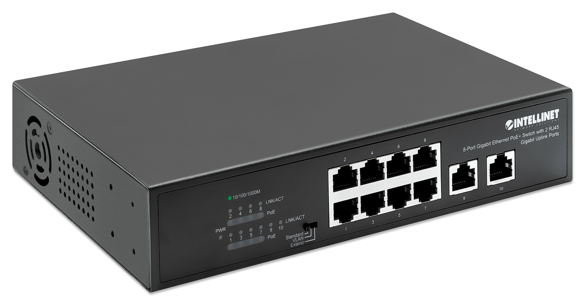 Switch Intellinet Gigabit Ethernet 561402 8X Rj-45 2X Uplink 120W No Gestionable