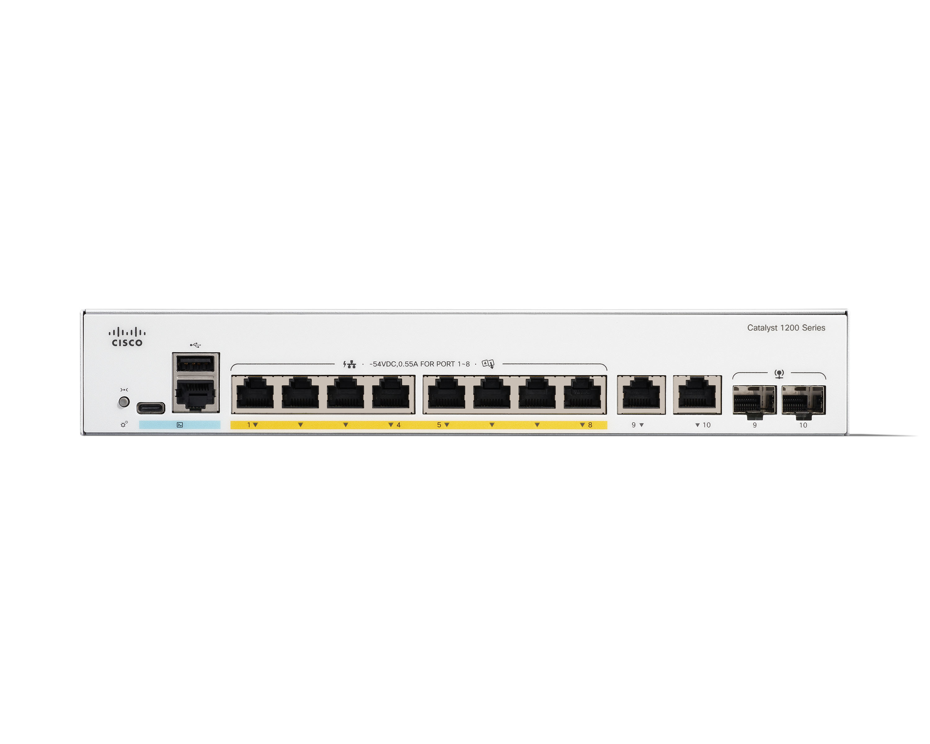 Switch Cisco Catalyst 1200 8X Rj-45 2X Sfp Gestionado L2 L3 Blanco C1200-8Fp-2G