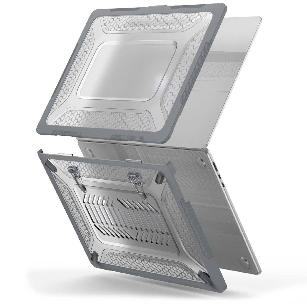 Funda De Uso Rudo Brobotix Para Macbook Air 13" Gris 6007341