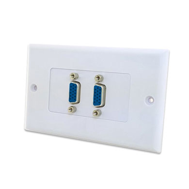 Faceplate Placa De Pared Brobotix Svga 2X Puertos Blanco 045430