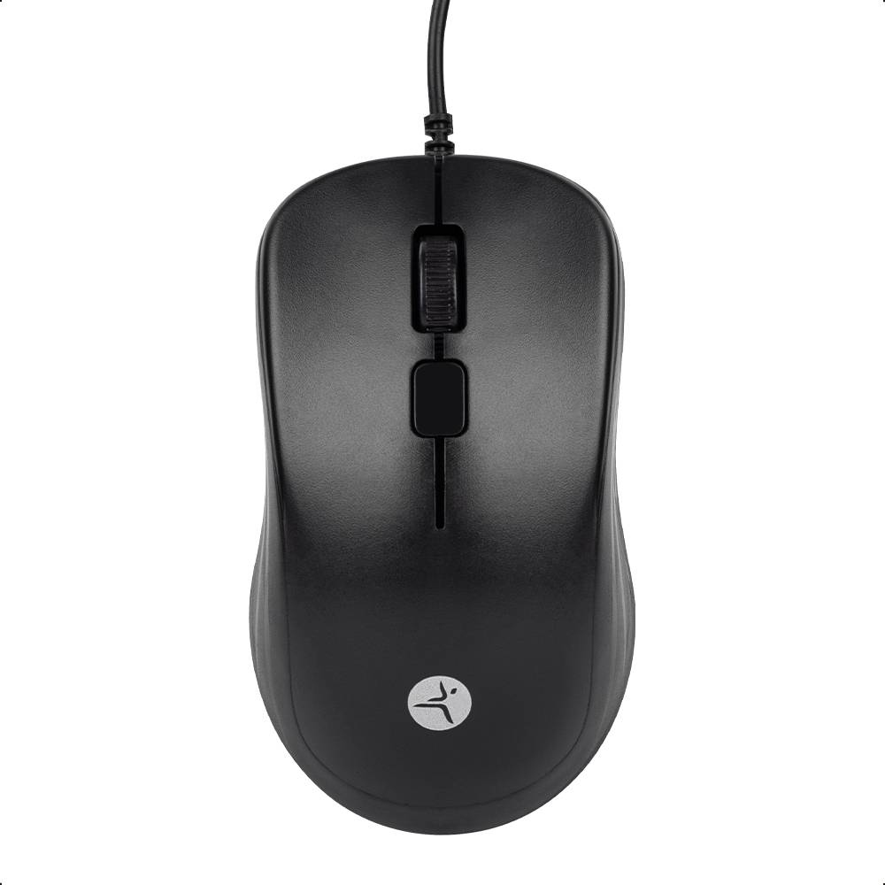 Mouse Óptico 1200Dpi Techzone 3 Botones Alámbrico Negro Tzacmoa01
