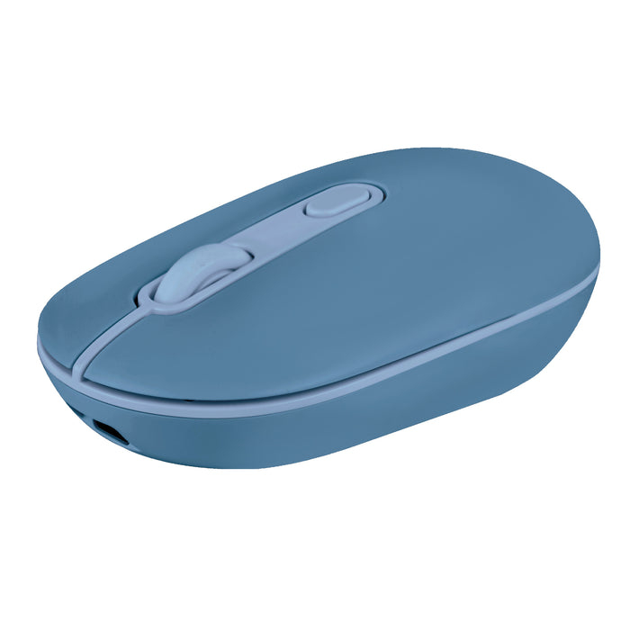 Mouse Perfect Choice Óptico 1600Dpi 4 Botones Inalámbrico Bluetooth Rf Azul Pc-045250