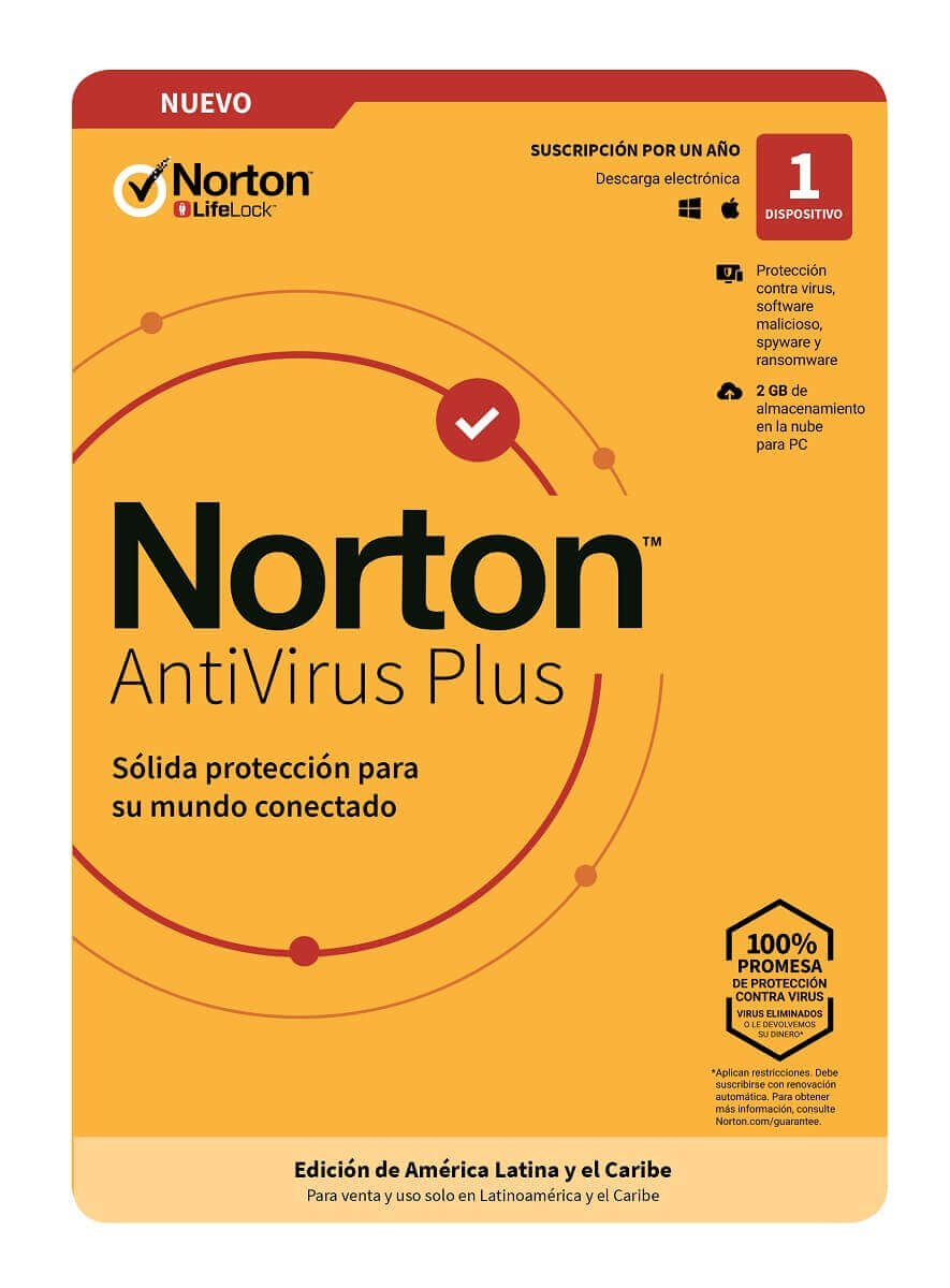Norton Antivirus Plus 1 Dispositivo 1 Año Español Windows Mac Descarga Digital Esd 21404348