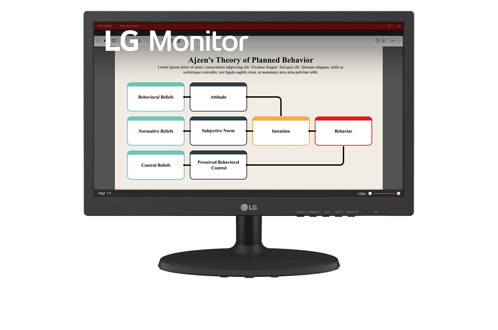 Monitor Lg 18.5" Hd 60Hz 5Ms Hdmi Dp Negro 19Ba300