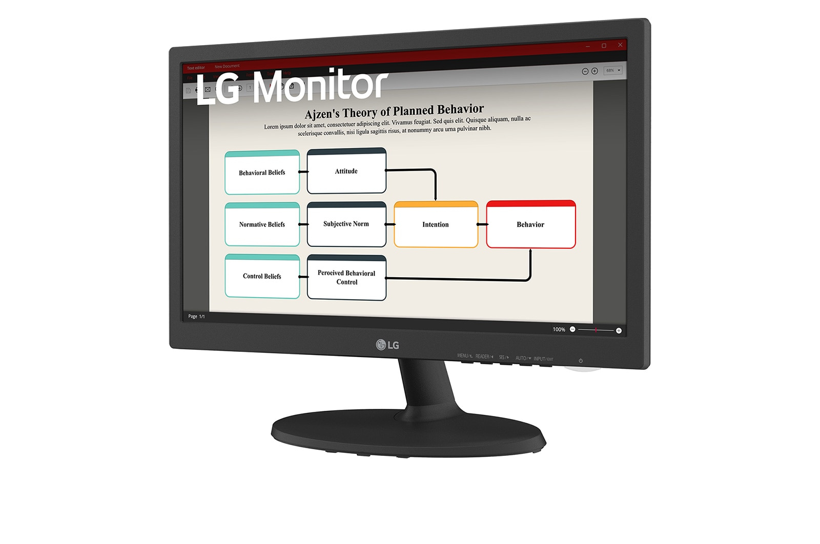 Monitor Lg 18.5" Hd 60Hz 5Ms Hdmi Dp Negro 19Ba300