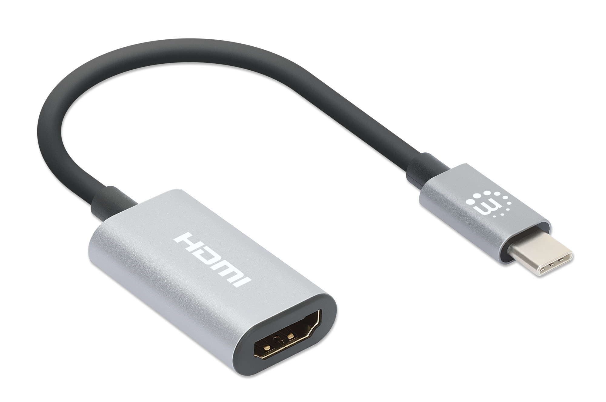 Cable Adaptador Manhattan Usb-C Macho A Hdmi 5Gbit/S Gris 153973