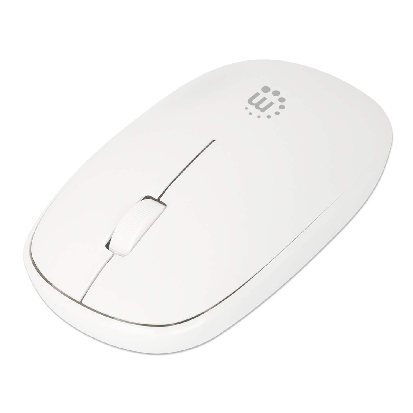 Mouse Manhattan Óptico 1200Dpi 3 Botones Inalambrico Usb-A Rf Blanco 190329