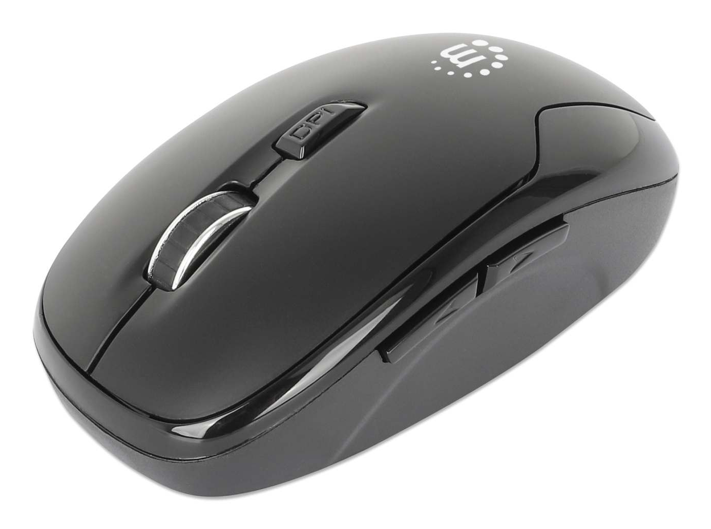 Mouse Manhattan Óptico 1600Dpi 6 Botones Inalambrico Usb-A Rf Negro 190367
