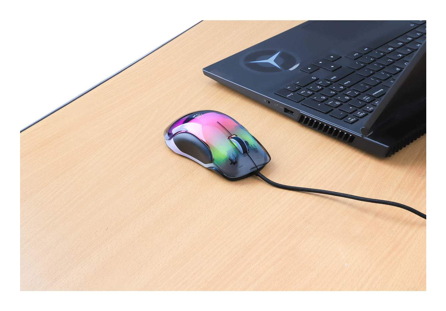 Mouse Gamer Óptico Manhattan 7 Botones 12800Dpi Transparente Alámbrico Usb-A 190381