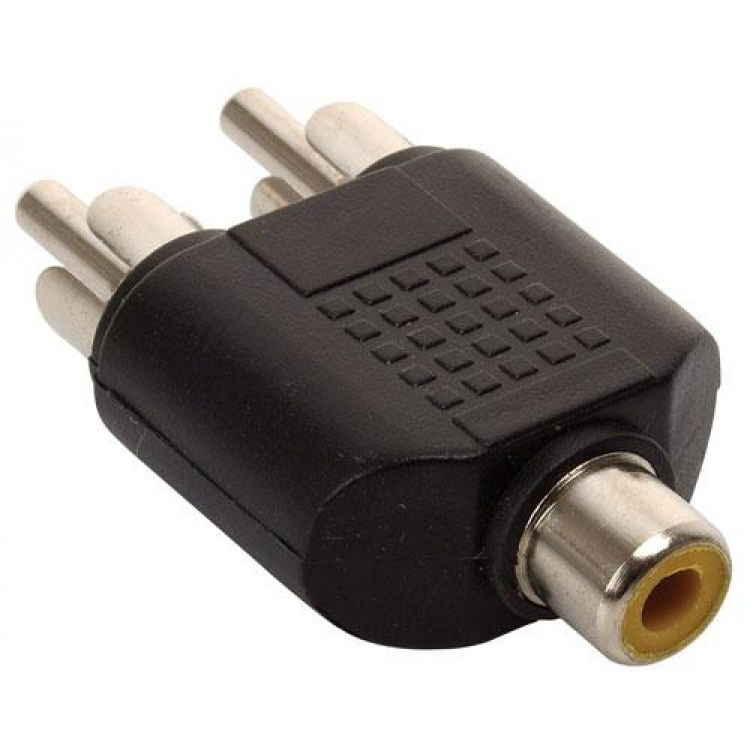 Adaptador Steren 251-122 Rca Macho A 3.5Mm Hembra Negro