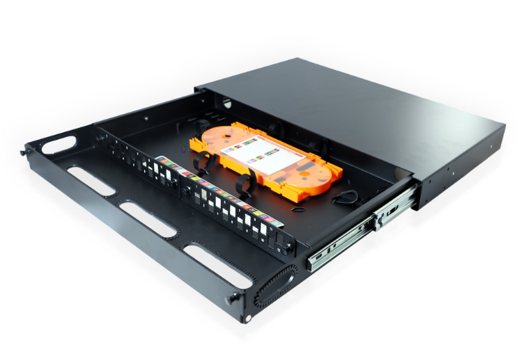 Caja De Distribución Enson Para Fibra Óptica 2 Módulos Negro Ens-Mdf8003