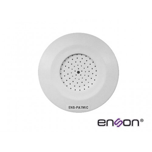 Micrófono Enson Ens-Pa7Mic Tipo Counter Para Voz 10Ma 600 Ohmios Blanco