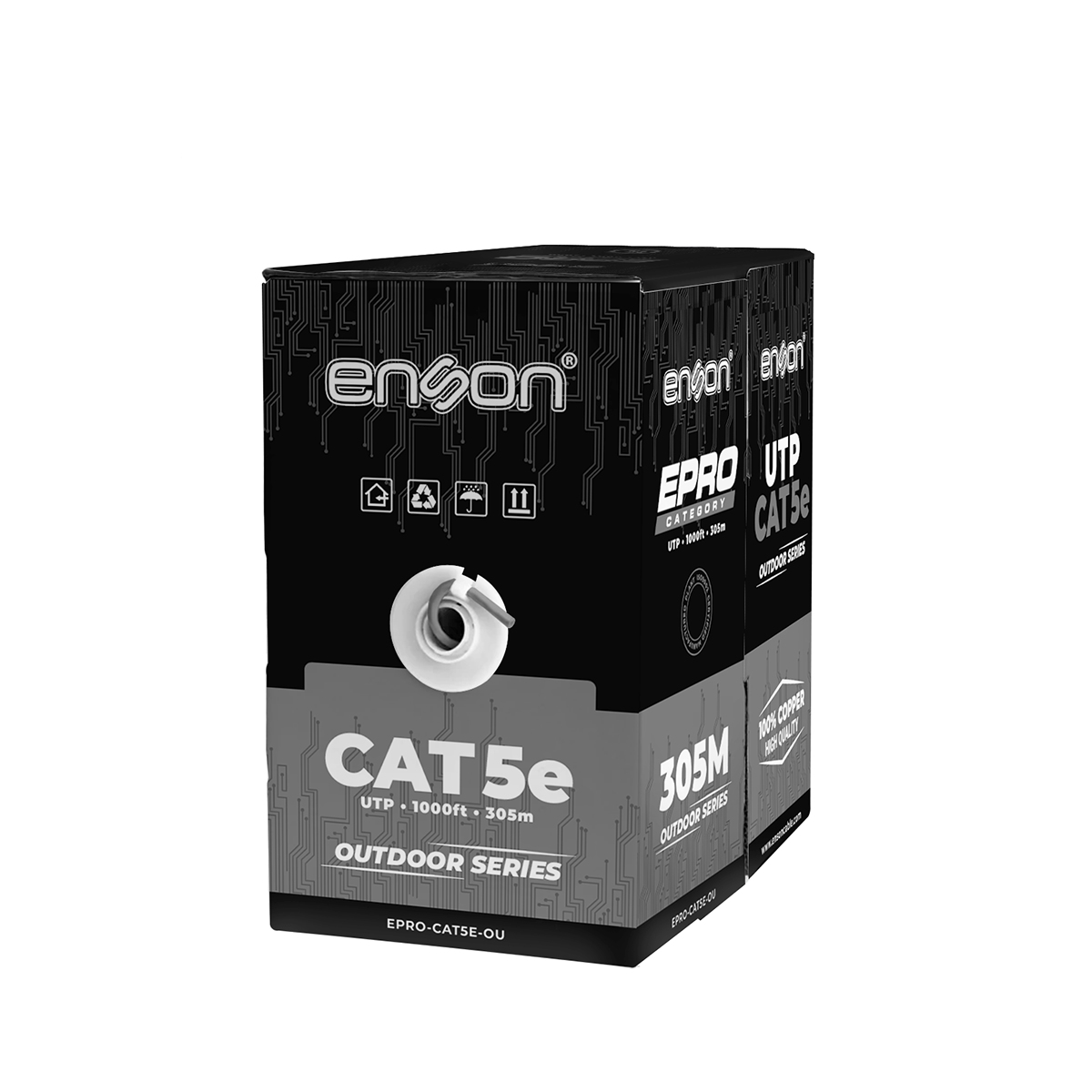 Bobina De Cable Utp Enson Cat5E 24Awg 305 Metros Epro-Cat5E-Ou