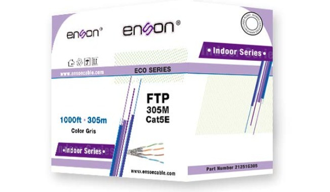 Bobina De Cable Utp Enson Cat5E 24 Awg 305 Metros Ftp 22251G305
