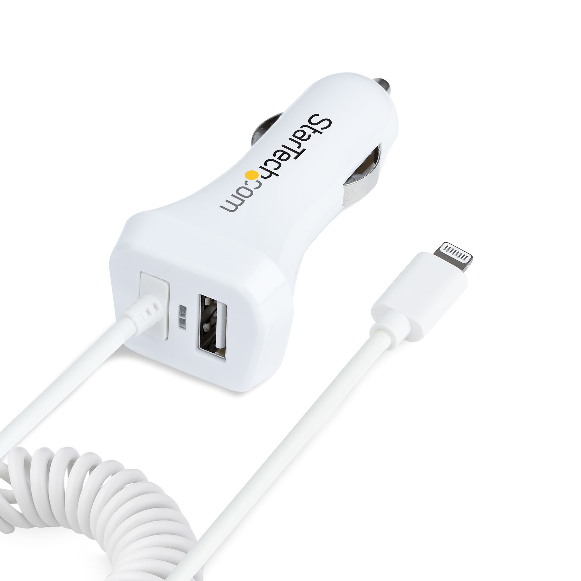 Cargador De Auto Startech.Com Usblt2Pcarw2 Usblt2Pcarw2 1X Usb-A Con Cable Lightning Blanco