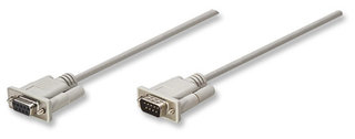 Cable Manhattan Db9 Macho A Db9 Hembra 1.8 Metros Gris 304238