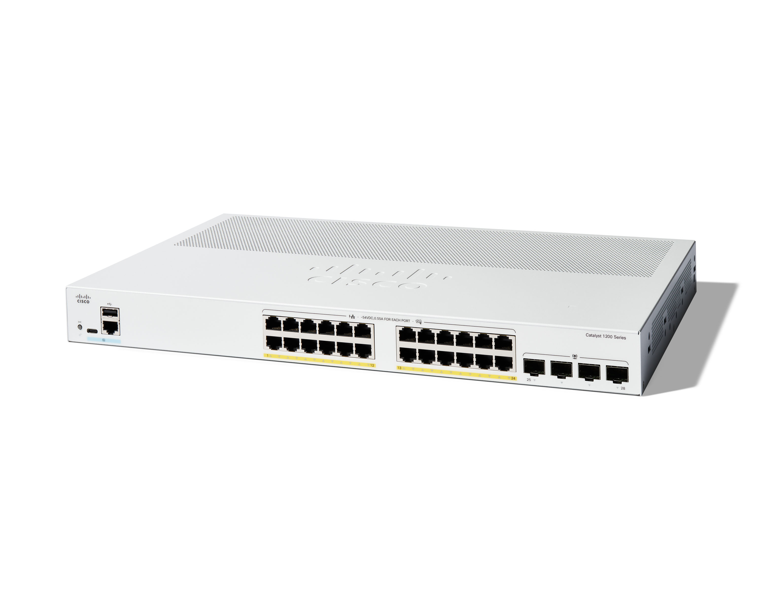 Switch Cisco Catalyst 1200 28X Rj-45 4X Sfp 56Gbit/S 8000 Entradas Gestionable Blanco C1200-24P-4G