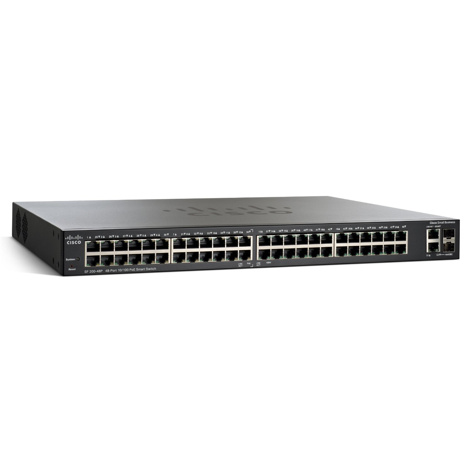 Switch Cisco Ethernet Sf200-48P Poe 48 Puertos 10/100Mbps Gestionado