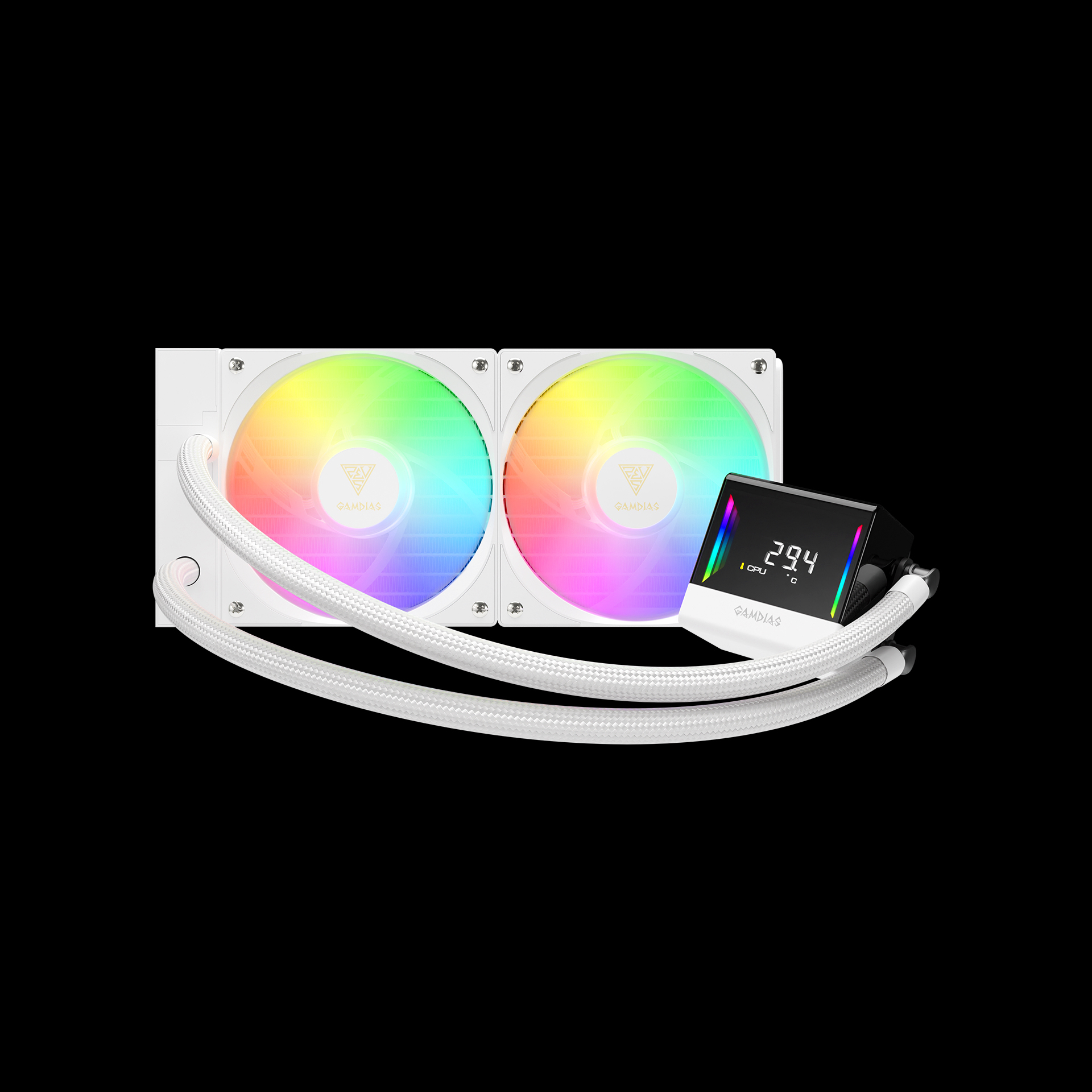 Enfriamiento Líquido Aio Gamdias Chione E4-240 Wh Argb 2X 120Mm 1800Rpm Blanco