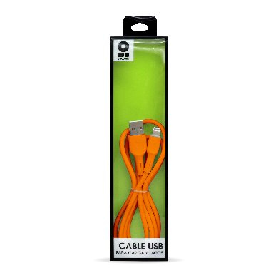 Cable Lightning Brobotix 963134 Usb V2.0 Lightning Naranja 1M