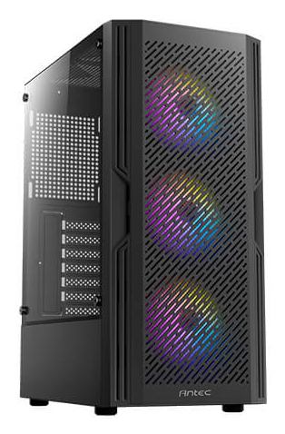 Gabinete Antec Ax20 Midi-Tower Atx Usb 3.0 Ventana Cristal 3X 120Mm Rgb Negro 0-761345-10060-1