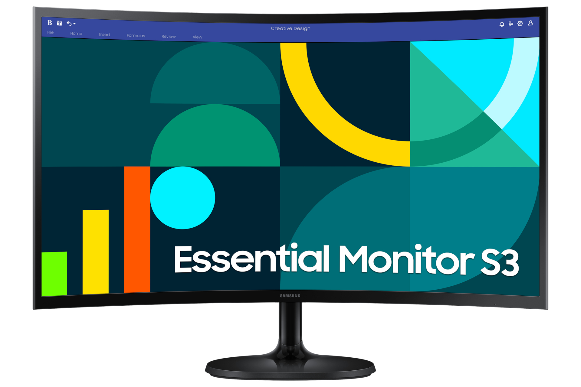 Monitor Curvo Samsung Essential S3 27" Fhd 100Hz 4Ms Vga Hdmi Negro Ls27D360Galxzx