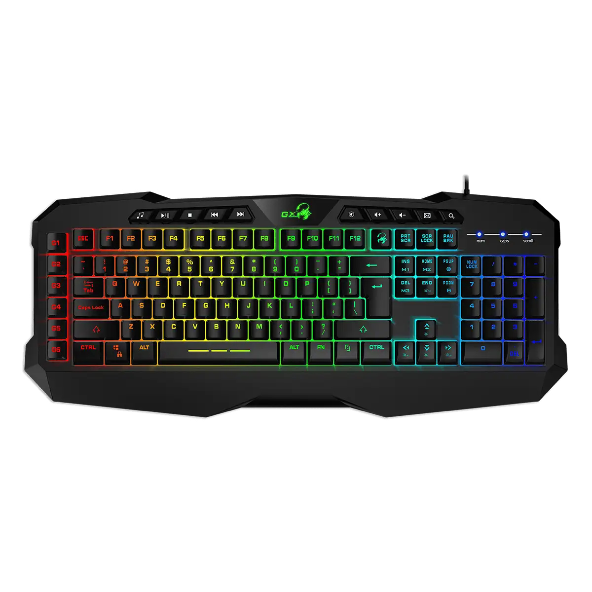 Teclado Genius Gx Scorpion K11 Pro Rgb Anti-Ghosting 6 Teclas Programables Usb-A Negro 31310007401