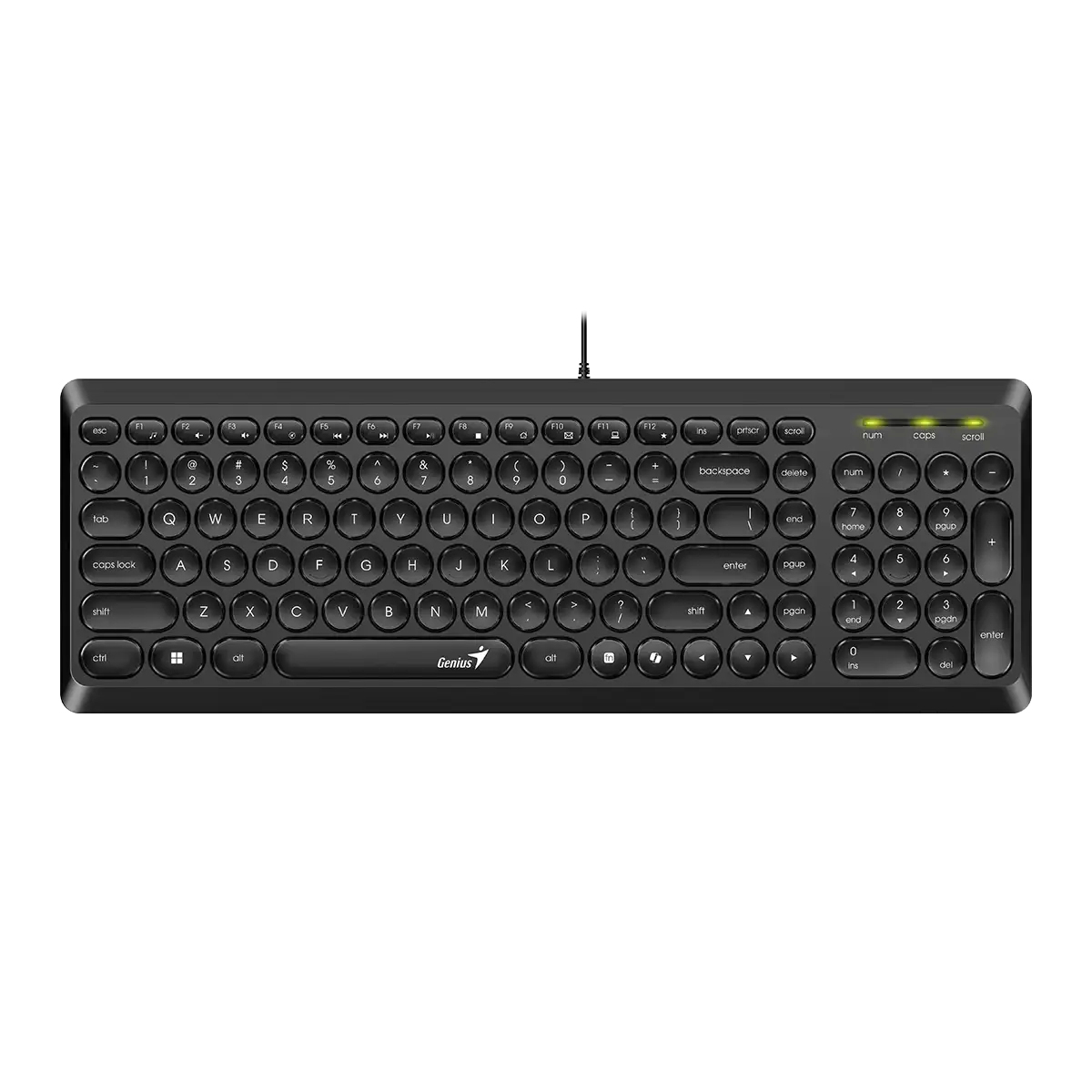 Teclado Genius Slimstar Q200 Alámbrico Usb-A 2.0 Inglés Negro 31310020401