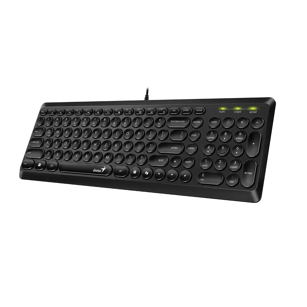 Teclado Genius Slimstar Q200 Alámbrico Usb-A 2.0 Inglés Negro 31310020401