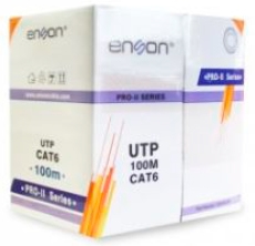 Bobina De Cable Utp Enson Pro-Ii Cat6 23 Awg 100 Metros Gris 12263G100